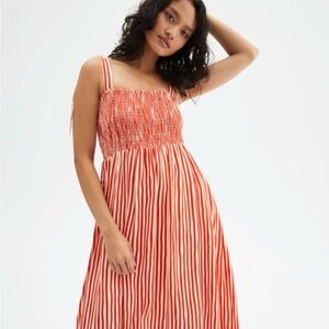 Compania Fantastica Red and White Striped Dress NWT m